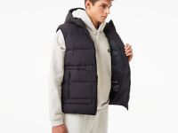 Мужской утеплённый жилет Lacoste с капюшоном