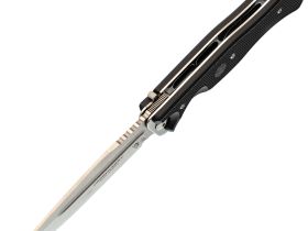 Складной нож НОКС Офицерский-С, сталь AUS-8, рукоять ABS пластик, черный