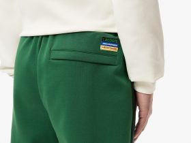 Мужские хлопковые спортивные брюки Lacoste приталенного кроя