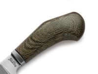 Нож с фиксированным клинком LionSteel Willy, сталь М390, рукоять микарта, зеленый