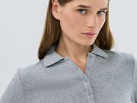 Джемпер поло из пряжи с модалом, Серый