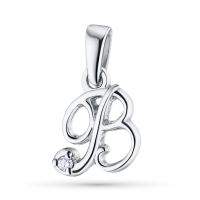 Подвеска из серебра с бриллиантом э0601пд04201230