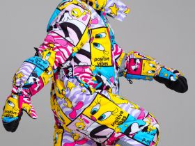 Варежки текстильные для девочек