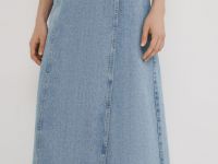 Джинсовая макси-юбка, Голубой