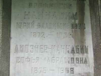 Могила Каннабиха Юрия Владимировича (1872-1939)