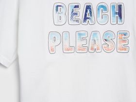 Футболка с объёмным принтом для мальчиков, Бежевый