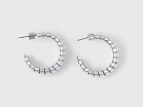 Серьги-кольца, Серебряный