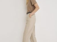 Брюки-чиносы с поясом, Бежевый