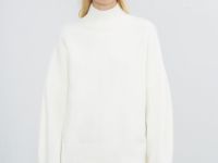 Свитер из мягкой пряжи с шерстью, Белый