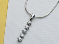 Подвеска из белого золота с бриллиантами э4701пд05150500