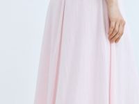 Юбка миди А-силуэта, Розовый