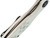 Складной нож Reptilian Тобол-03, сталь D2, рукоять белый G-10