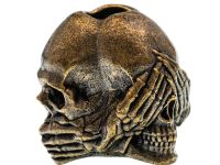 Бусина для темляка "Три черепа", латунь