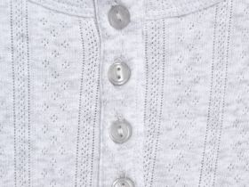 Пижамный лонгслив из ажурного трикотажа, Серый