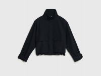 Лёгкая куртка с воротником-стойкой, Черный