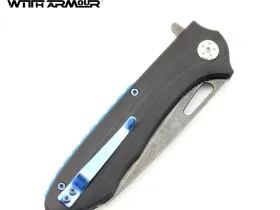 Складной нож WithArmour Black B, сталь D2, рукоять G10