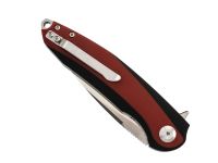 Складной нож Eafengrow EF954 Red, сталь D2, тактический фолдер, рукоять G10, черный/красный