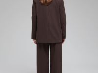 Однобортный жакет в полоску