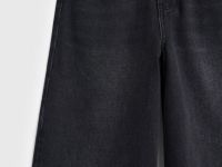 Широкие джинсы для девочек, Черный