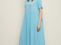 Платье миди с коротким рукавом