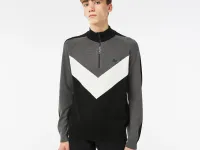 Мужской ретро свитер Lacoste Regular Fit на молнии