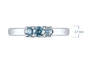 Классическое кольцо из белого золота э0912кц07153600_blue