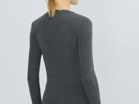 Лонгслив с шерстью, Серый