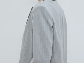 Однобортный жакет из поливискозы, Серый