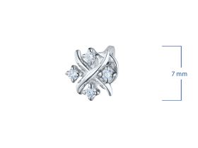 Пусеты из белого золота э4712пс11191270