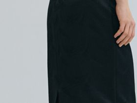 Прямая юбка из жаккарда, Черный