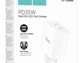 Сетевое зарядное устройство Hoco (C108A) Leader PD 35W/QC3.0 charger (EU) (белый)