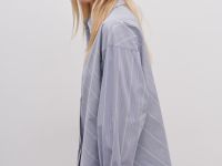 Рубашка из хлопка с отложным воротником