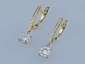 Серьги из комбинированного золота э4812сг01210953