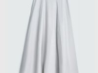 Юбка миди А-силуэта, Бежевый