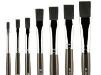 Кисть щетина №16 плоская Альбатрос "Художник" черная