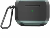 Чехол WiWU Defender Strong Metal для AirPods 3 противоударный с карабином (черный)