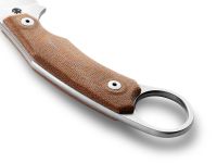 Нож с фиксированным клинком LionSteel H1, сталь M390, рукоять микарта, коричневый