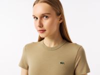 Женская хлопковая футболка Lacoste свободного кроя