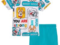 Комплект детский трикотажный для мальчиков: фуфайка (футболка), шорты