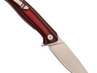 Нож складной Амур, сталь AUS10, рукоять G-10 черно-красная
