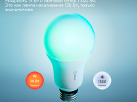 Умная сверхъяркая лампа Sber с адаптивным светом E27