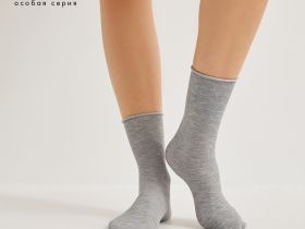 Носки Дакота, серые/розовые