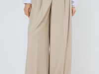Широкие брюки с шерстью O'STIN x Яндекс Книги, Бежевый