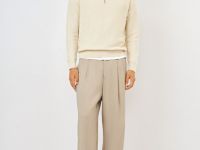 Текстурный джемпер на молнии, Белый