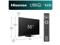 Телевизор Hisense 55U8Q темно-серый Mini-LED UHD 120Hz Smart TV, 55", LED 4K UHD, 120 Гц, Smart TV, серый