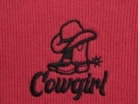 Майка в рубчик с кружевом для девочек, Красный