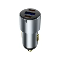 Автомобильное зарядное устройство WIWU Nano Pro 60W USB/Type-Cх2 (Wi-CC032) (серый)