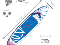 Надувная доска для SUP-бординга ZAP SEA WHALE 11 FUSION