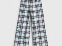 Пижамные брюки в клетку для девочек, Белый