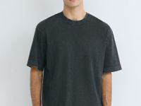 Базовая футболка с эффектом стирки, Серый